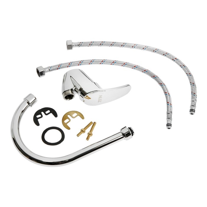 Смеситель для кухни ZEIN Z3102, однорычажный, высокий излив, хром Смеситель для кухни ZEIN Z3102, однорычажный, высокий излив, хром