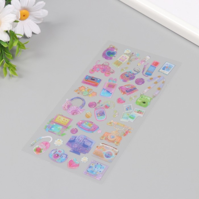 Наклейки для творчества пластик Наклейки для творчества пластик "Технические штучки" 9,3х20,4 см