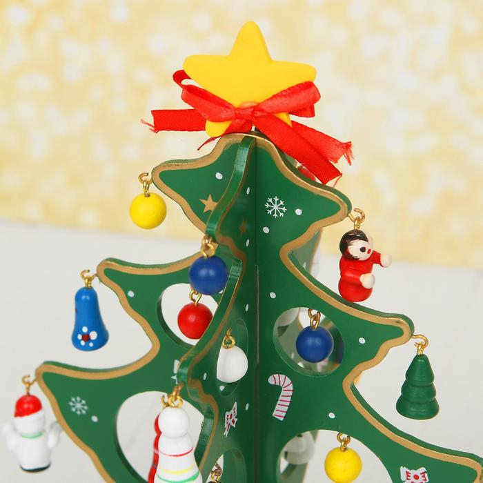 Сувенир новогодний  Сувенир новогодний "Елка на подставке" (градиент, цвет микс)