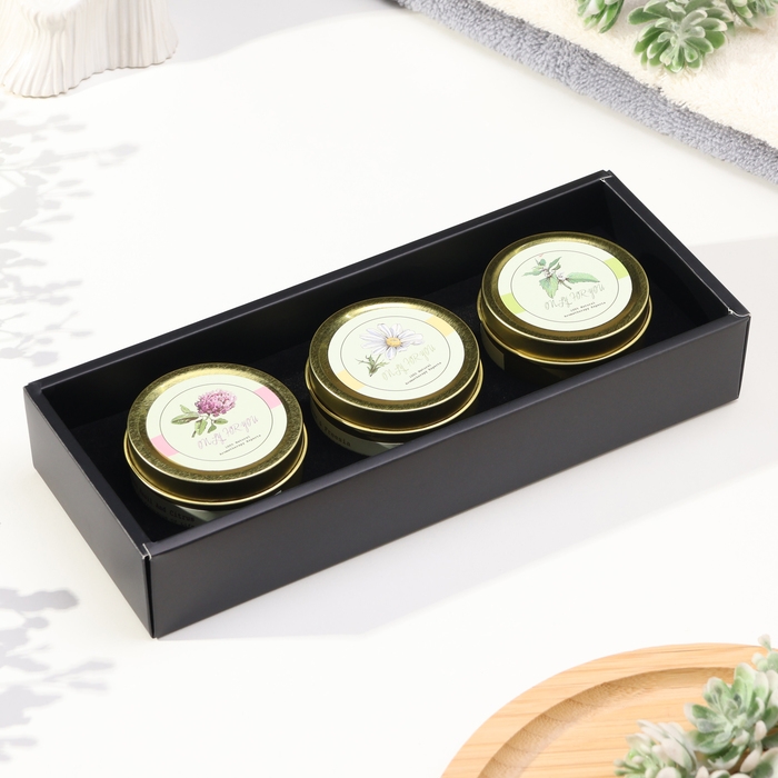 Набор свечей ароматических Набор свечей ароматических "Aromatic Candle Deluxe", английская груша и фрезия, 3 шт