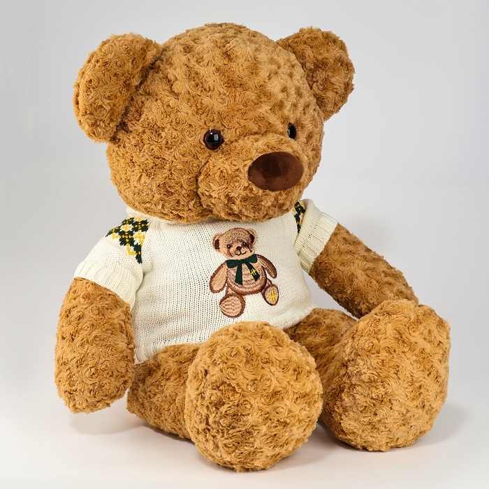Мягкая игрушка «Медведь», в кофте, 80 см, цвет коричневый Мягкая игрушка «Медведь», в кофте, 80 см, цвет коричневый