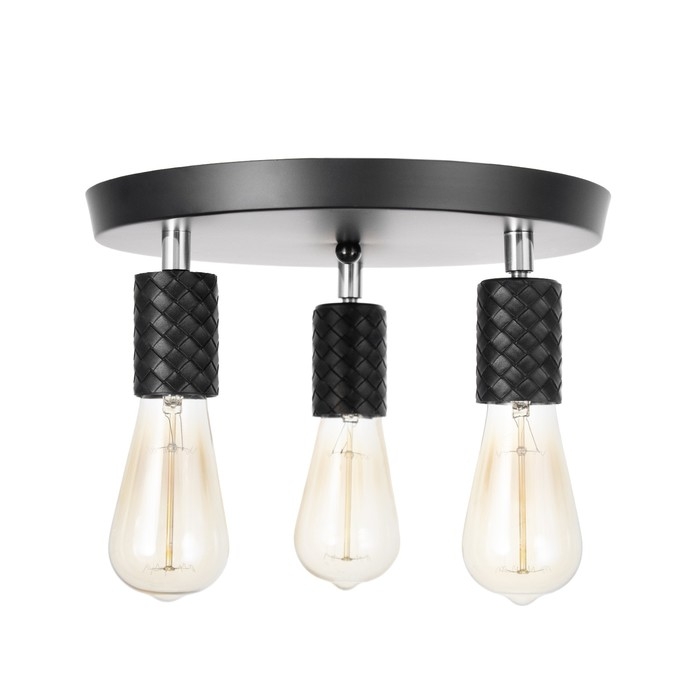 Спот Спот "Скин" 3хЕ27 40Вт черный 30х30х16см