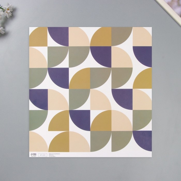 Бумага для скрапбукинга Бумага для скрапбукинга "Змейка" плотность 180 гр набор 5 шт 30,5х32 см