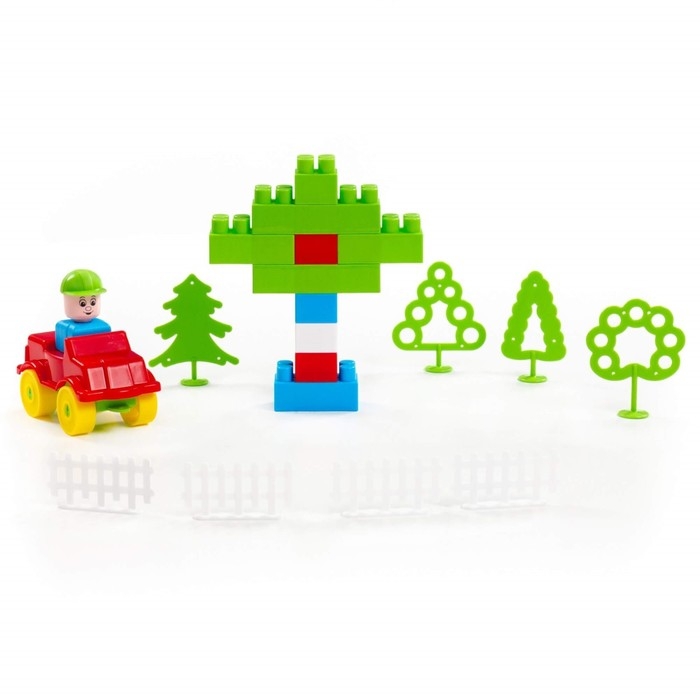 Конструктор «Строитель» в ведёрке, 52 элемента Конструктор «Строитель» в ведёрке, 52 элемента