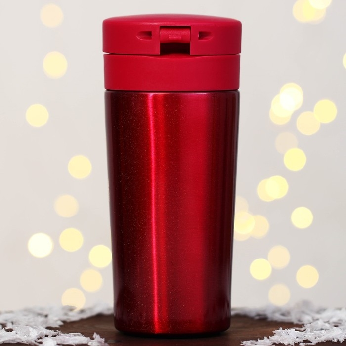 Новый год. Термостакан новогодний с кнопкой «Волшебных моментов», 350 мл Новый год. Термостакан новогодний с кнопкой «Волшебных моментов», 350 мл