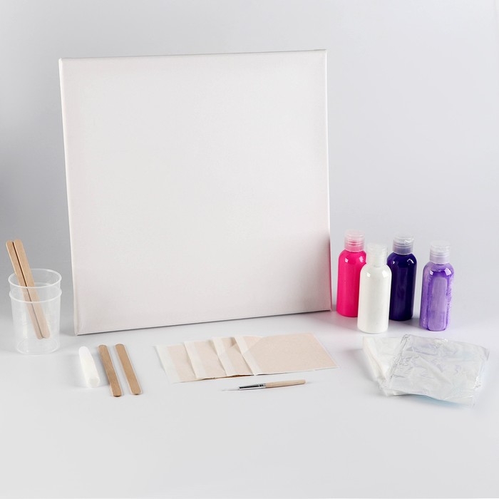 Набор для творчества. Флюид арт. Рисование акрилом на холсте с поталью «Розовое настроение» Набор для творчества. Флюид арт. Рисование акрилом на холсте с поталью «Розовое настроение»