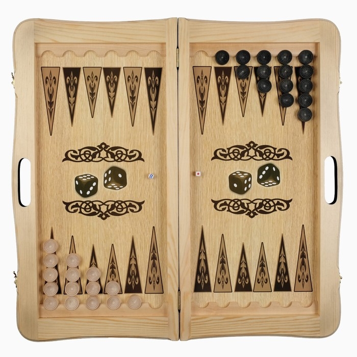 Нарды деревянные большие, настольная игра Нарды деревянные большие, настольная игра "Орел", 50 х 50 см, с шашками