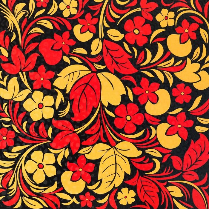 Доска разделочная и сервировочная -поднос  Доска разделочная и сервировочная -поднос "Хохлома 2" 36х28 см