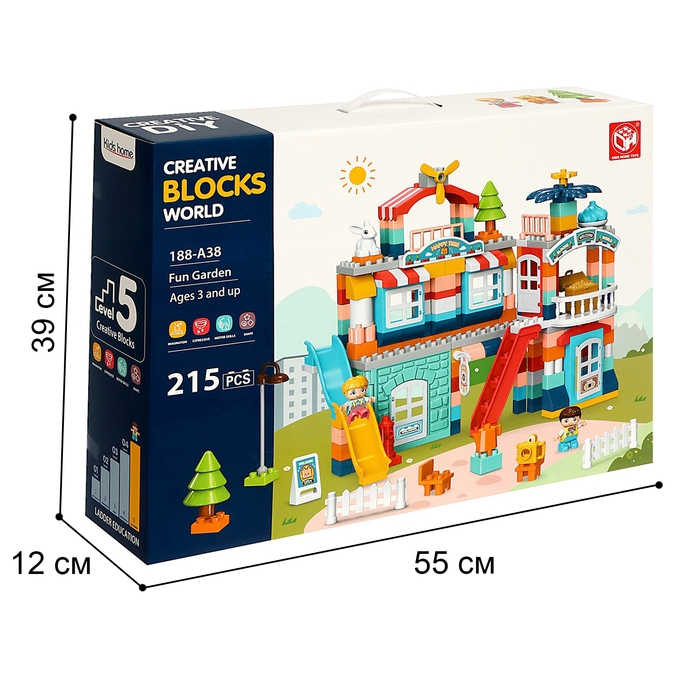 Конструктор &laquo;Загородный домик&raquo;, 2 варианта сборки, 215 деталей