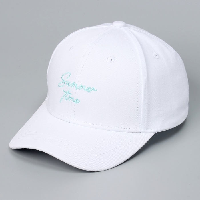 Кепка детская для девочки Summer time, цвет белый, р-р 52-54, 5-7 лет
