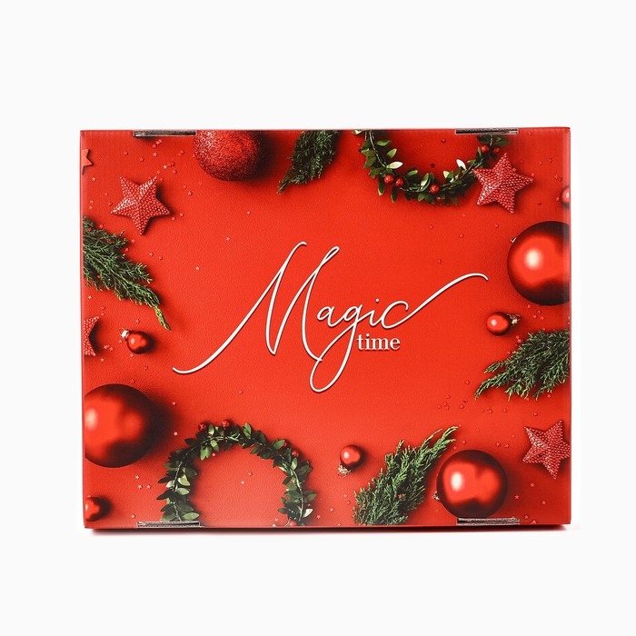 Коробка подарочная новогодняя складная «Magic time», 30 х 24.5 х 15 см, Новый год Коробка подарочная новогодняя складная «Magic time», 30 х 24.5 х 15 см, Новый год