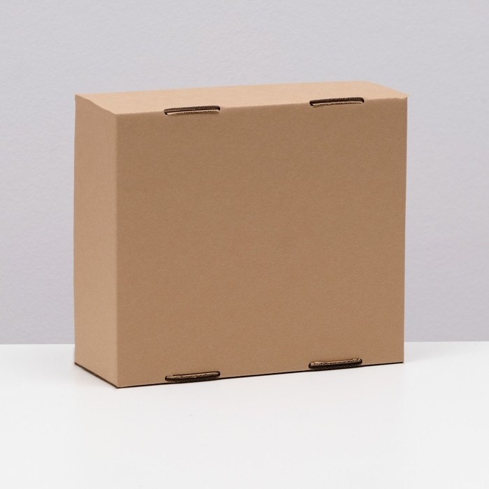 Коробка сборная, крышка-дно, Коробка сборная, крышка-дно, "бурая" 21 х 18 х 8 см