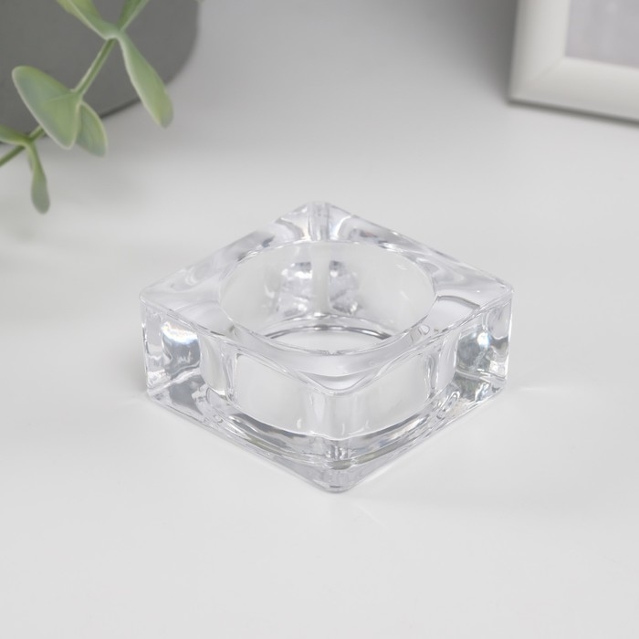 Подсвечник стекло 1 свеча куб мал Подсвечник стекло 1 свеча куб мал