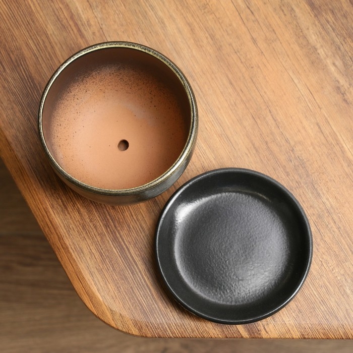 Горшок цветочный Горшок цветочный "Изысканность" коричневый, 0,5 л