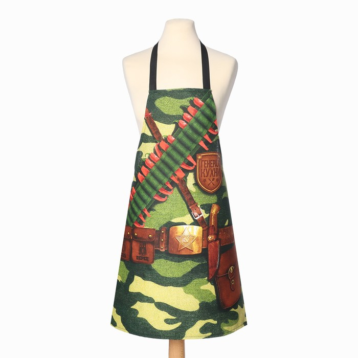 Фартук Фартук "Доляна" Генерал кухни, 60х70 см, 100% хлопок, рогожка