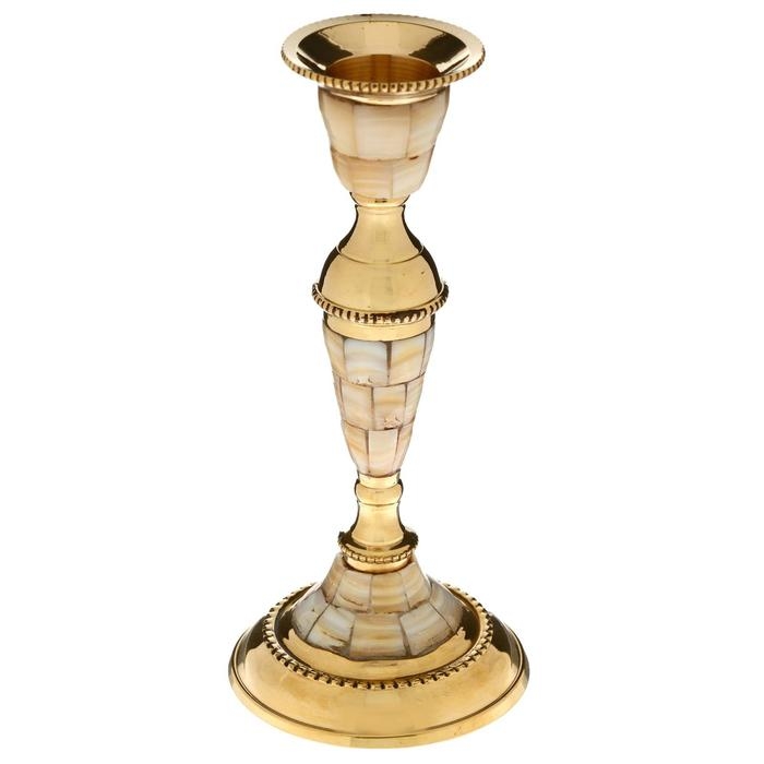 Подсвечник на 1 свечу с перламутром элеганс 17см Подсвечник на 1 свечу с перламутром элеганс 17см