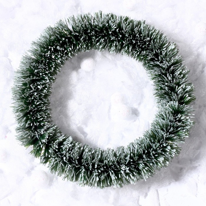 Декор «Новогодний венок», набор 3 шт., размер 1 шт. — 6,5 см, цвет светло-зелёный Декор «Новогодний венок», набор 3 шт., размер 1 шт. — 6,5 см, цвет светло-зелёный