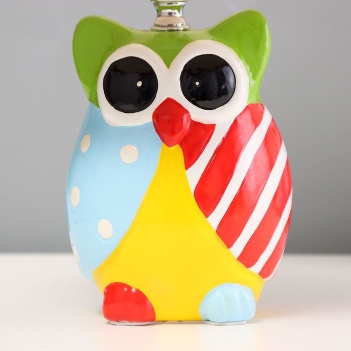 Настольная лампа  Настольная лампа "Совушка" Е14 40Вт цветной 20х20х32см