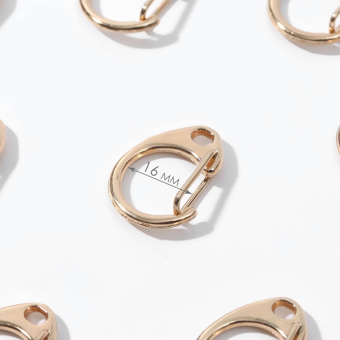 Карабин металлический «Круг», d = 16 мм, 25 × 20 мм, 10 шт, цвет золотой Карабин металлический «Круг», d = 16 мм, 25 × 20 мм, 10 шт, цвет золотой