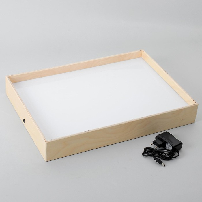Планшет для рисования песком 35 × 50 см, фанера оргстекло с белой подсветкой Планшет для рисования песком 35 × 50 см, фанера оргстекло с белой подсветкой