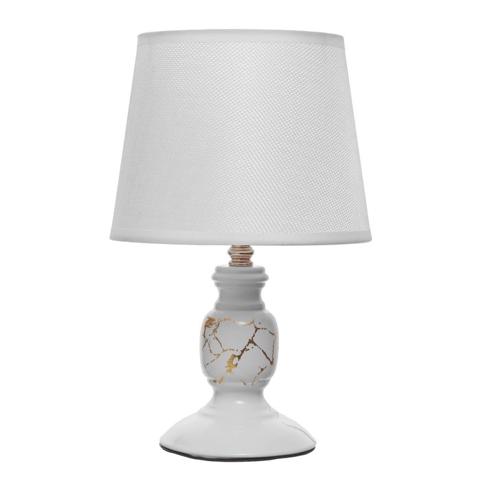 Настольная лампа Настольная лампа "Дорофея" Е27 40Вт бело-золотой 18х18х29 см
