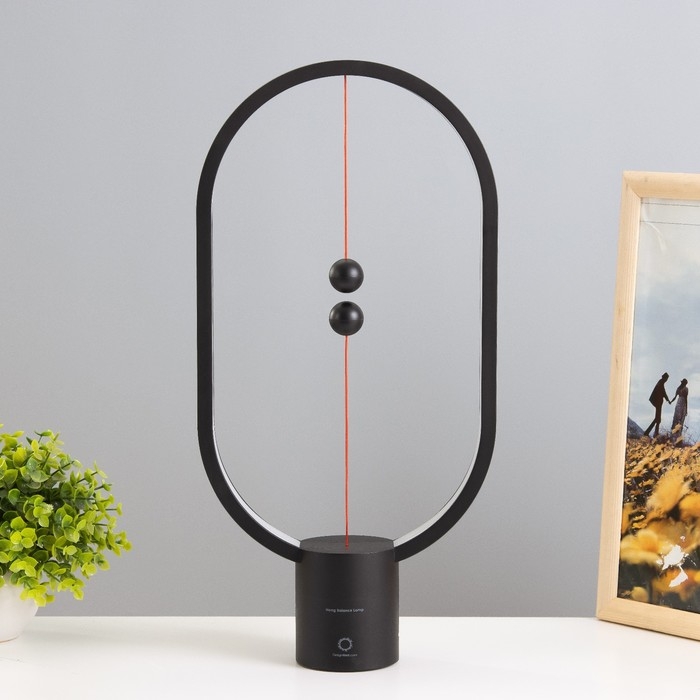 Настольная лампа Настольная лампа "Баланс" LED 3Вт 4000К черный 20х7х40см RISALUX