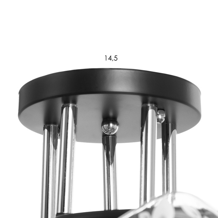 Люстра Люстра "Ариса" 5хЕ27 40Вт чёрный 58х58х27 см BayerLux