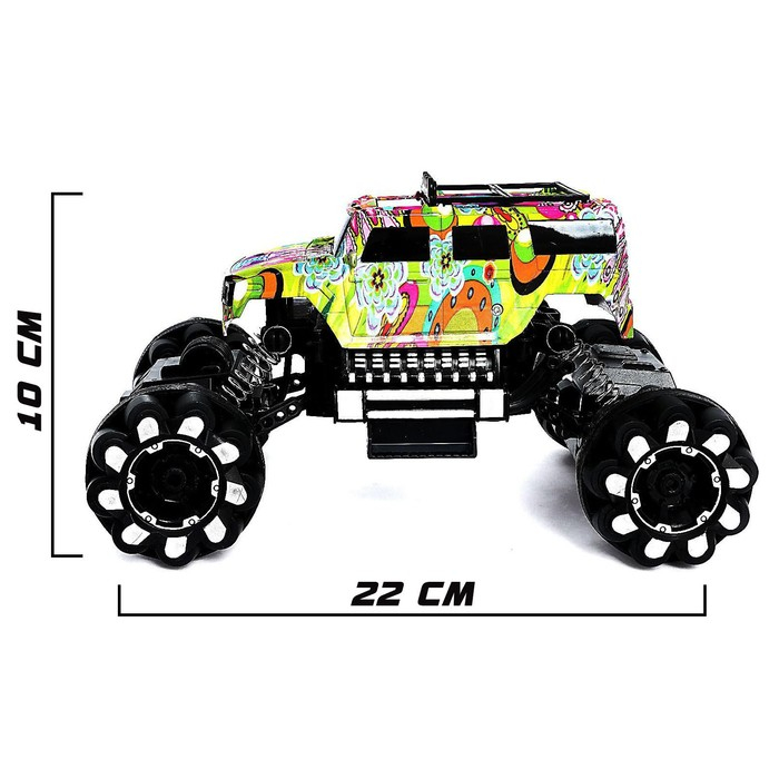 Джип радиоуправляемый «Граффити», работает от аккумулятора, МИКС Джип радиоуправляемый «Граффити», работает от аккумулятора, МИКС