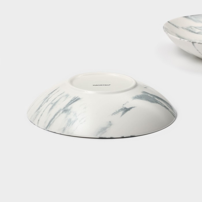 Набор тарелок суповых фарфоровых Magistro Real Marble, 800 мл, 21×4,7 см,2 шт Набор тарелок суповых фарфоровых Magistro Real Marble, 800 мл, 21×4,7 см,2 шт