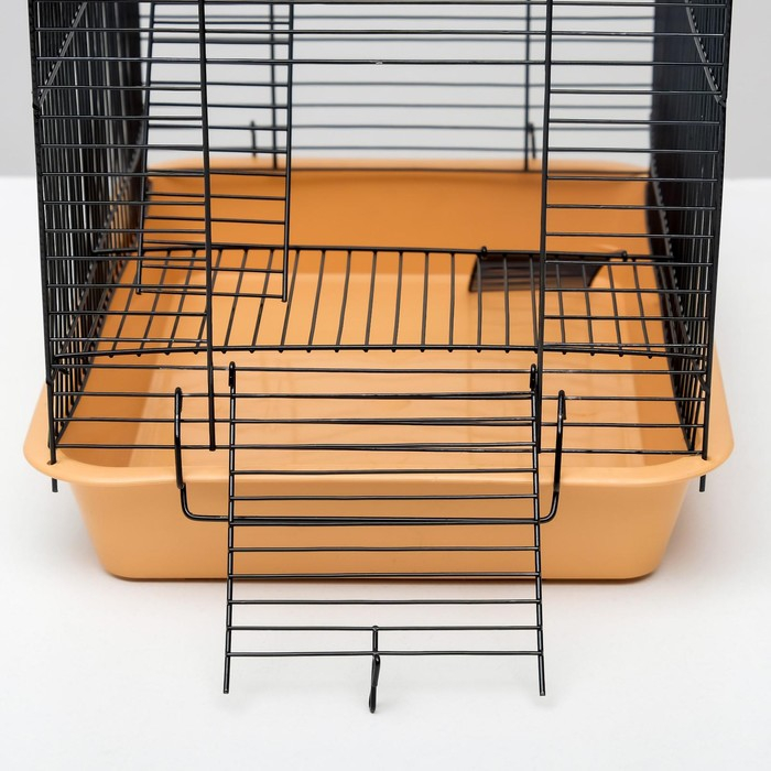 Клетка для грызунов Клетка для грызунов "Пижон" №9, с 3-я этажами, без наполнения, 33 х 24 х 38 см, бежевая