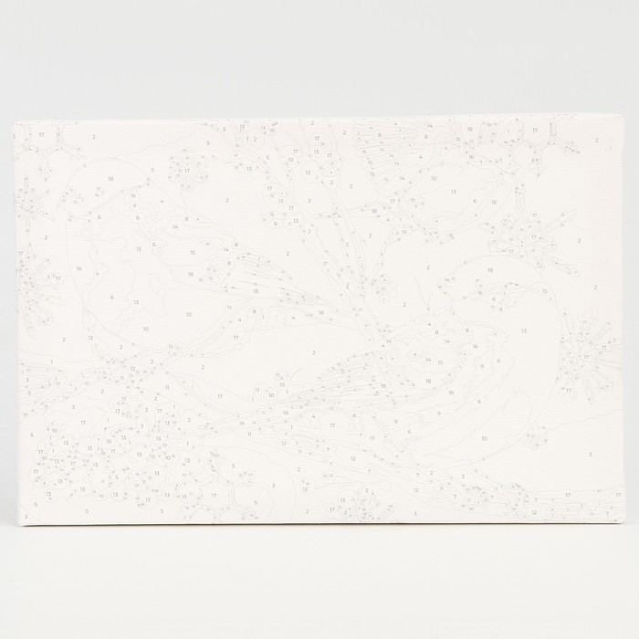 Новогодняя картина по номерам на холсте с подрамником &laquo;Новый год! Снегири на ветке&raquo;, 20 х 30 см