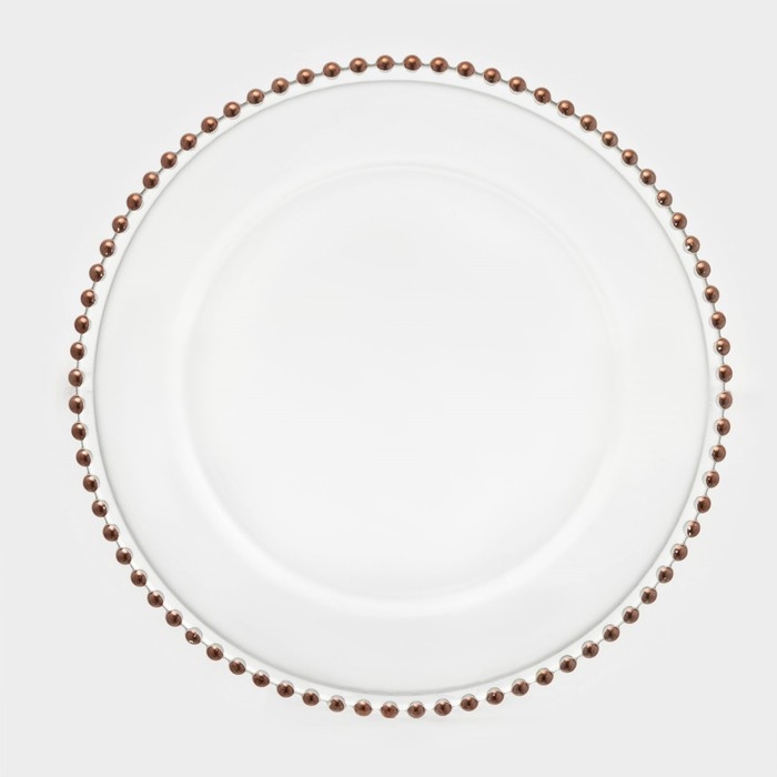 Тарелка - блюдо подстановочное &laquo;Орбита&raquo;, d=33 см, цвет розовое золото