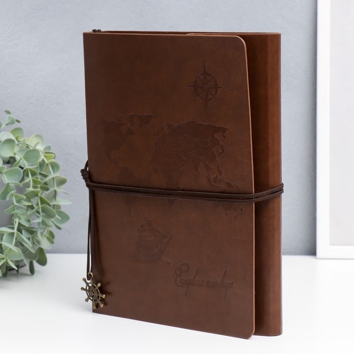 Фотоальбом 20 листов Фотоальбом 20 листов "Морское путешествие" кожзам (на кольцах) 27,5х19,5 см