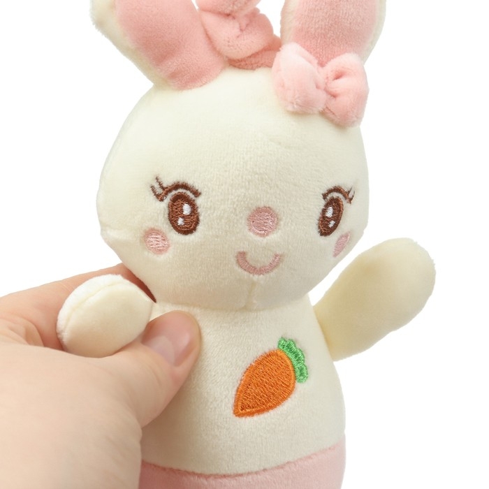 Подвеска с вибрацией «Милая зайка», прорезыватель, на кроватку, коляску, Крошка Я Подвеска с вибрацией «Милая зайка», прорезыватель, на кроватку, коляску, Крошка Я