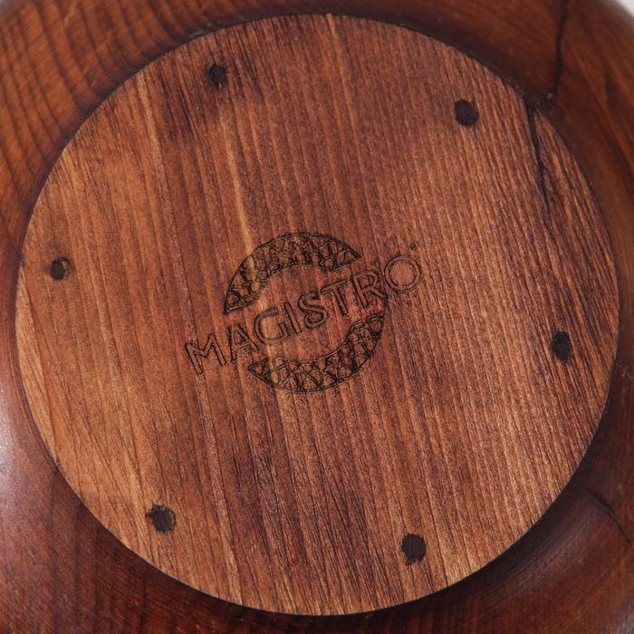 Тарелка деревянная Mаgistrо, 650 мл, глубокая, цвет шоколадный, кедр Тарелка деревянная Mаgistrо, 650 мл, глубокая, цвет шоколадный, кедр