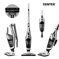 Пылесос вертикальный Centek CT-2567, беспроводной, 350/150 Вт, 0.6 л, бело-черный