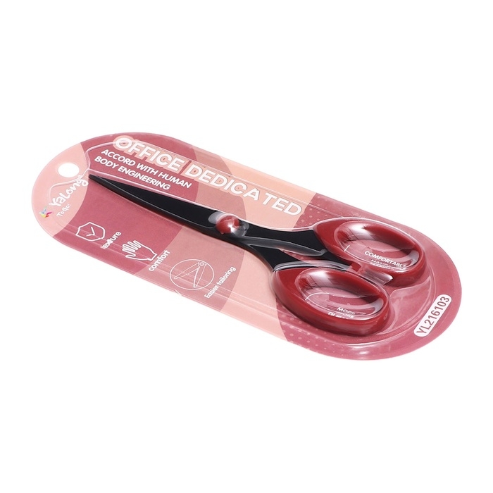 Ножницы канцелярские 15,8 см Офис, черное лезвие, пластиковые ручки, блистер, МИКС Ножницы канцелярские 15,8 см Офис, черное лезвие, пластиковые ручки, блистер, МИКС