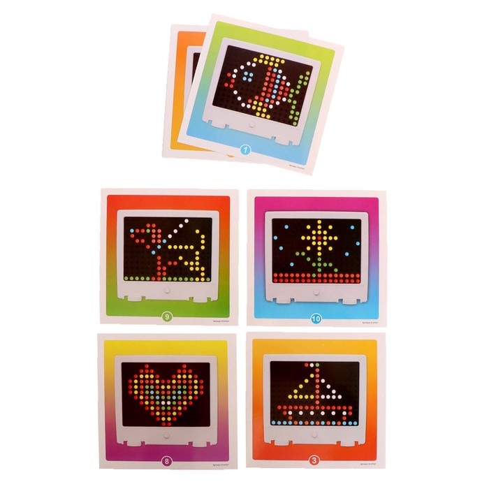 Светящийся конструктор-мозаика Light circle, 126 деталей, 10 карточек Светящийся конструктор-мозаика Light circle, 126 деталей, 10 карточек