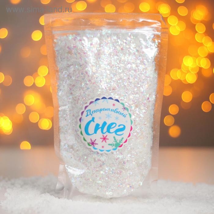 Снег искусственный сыпучий для декора «Блёстки» 110 г Снег искусственный сыпучий для декора «Блёстки» 110 г
