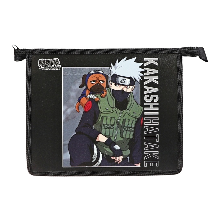 Папка для тетрадей А5, Naruto, 190х230, молния сверху, пластиковая, универсальная, чёрная Папка для тетрадей А5, Naruto, 190х230, молния сверху, пластиковая, универсальная, чёрная