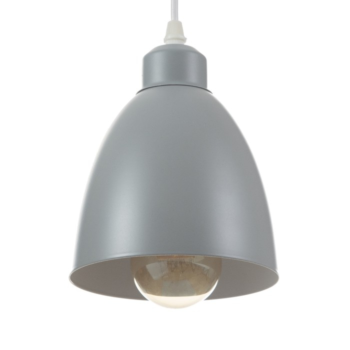 Светильник BayerLux Подвес  Светильник BayerLux Подвес "Овал" 1x40Вт E27 серый 14х14х18-98 см