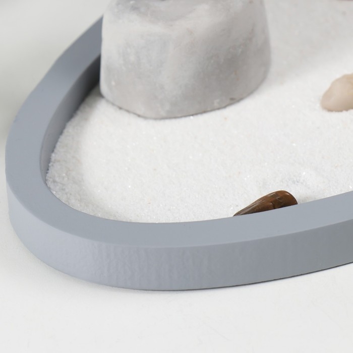 Сад камней Дзен  Сад камней Дзен "Будда медитация в саду" песок+аромапалочка 22,5х34,5х15,7 см