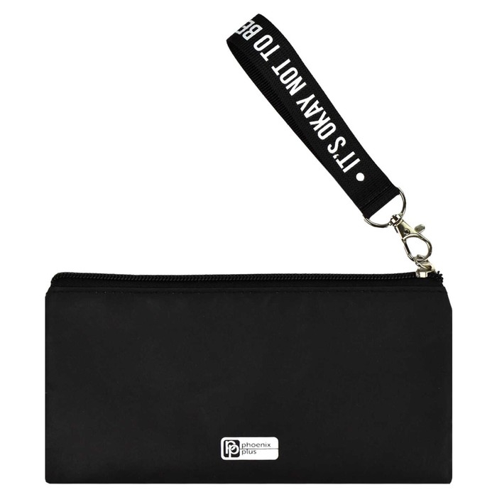 Пенал мягкий, 1 отделение, 100 х 195 мм, плоский, светоотражающий элемент, Феникс Пенал мягкий, 1 отделение, 100 х 195 мм, плоский, светоотражающий элемент, Феникс "Твои правила" чёрный 64975