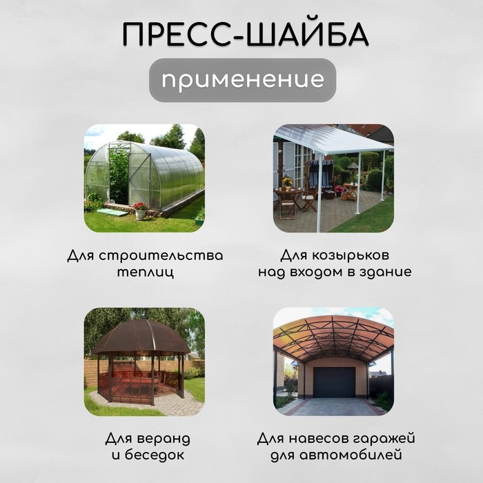 Пресс-шайба, оцинкованная, d = 30 мм, без УФ-защиты, набор 100 шт. Пресс-шайба, оцинкованная, d = 30 мм, без УФ-защиты, набор 100 шт.