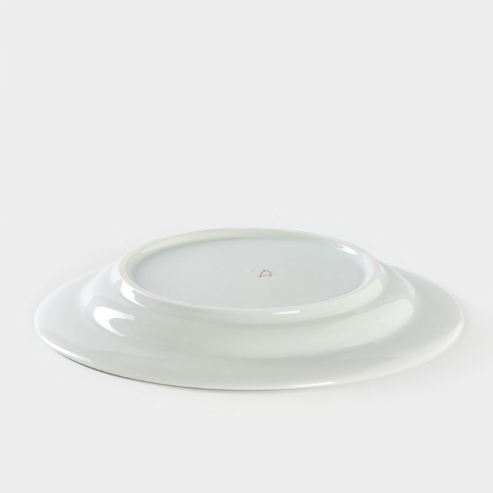 Тарелка фарфоровая «Розовый цветок», d=24 см Тарелка фарфоровая «Розовый цветок», d=24 см