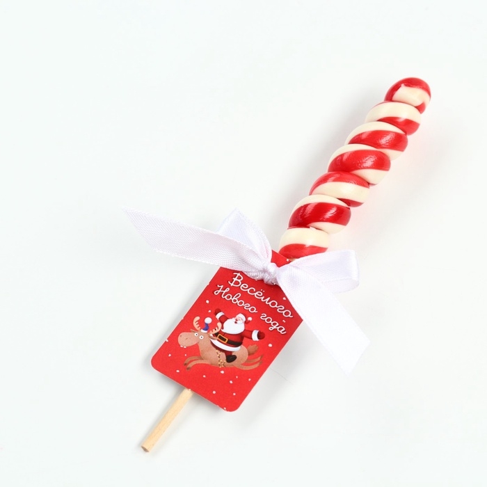 Леденец спираль Леденец спираль "Весёлого нового года"