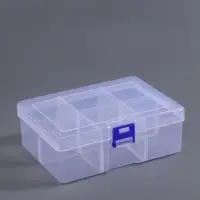 Органайзер для хранения мелочей, 6 ячеек, 16.5&times;12&times;5.8 см, прозрачный