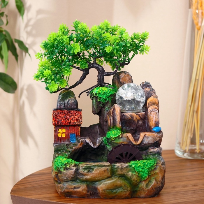 Фонтан Фонтан "Домик у пруда" 13х17х27 см (с подсветкой)