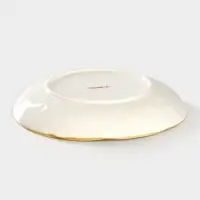 Тарелка глубокая Доляна Organic Gold, 620 мл, d=21.5 см, фарфор, белая