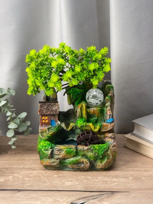Фонтан настольный &laquo;Домик у пруда&raquo;, 13&times;17&times;27 см, с подсветкой